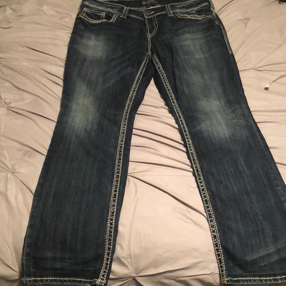 Women’s silver jeans